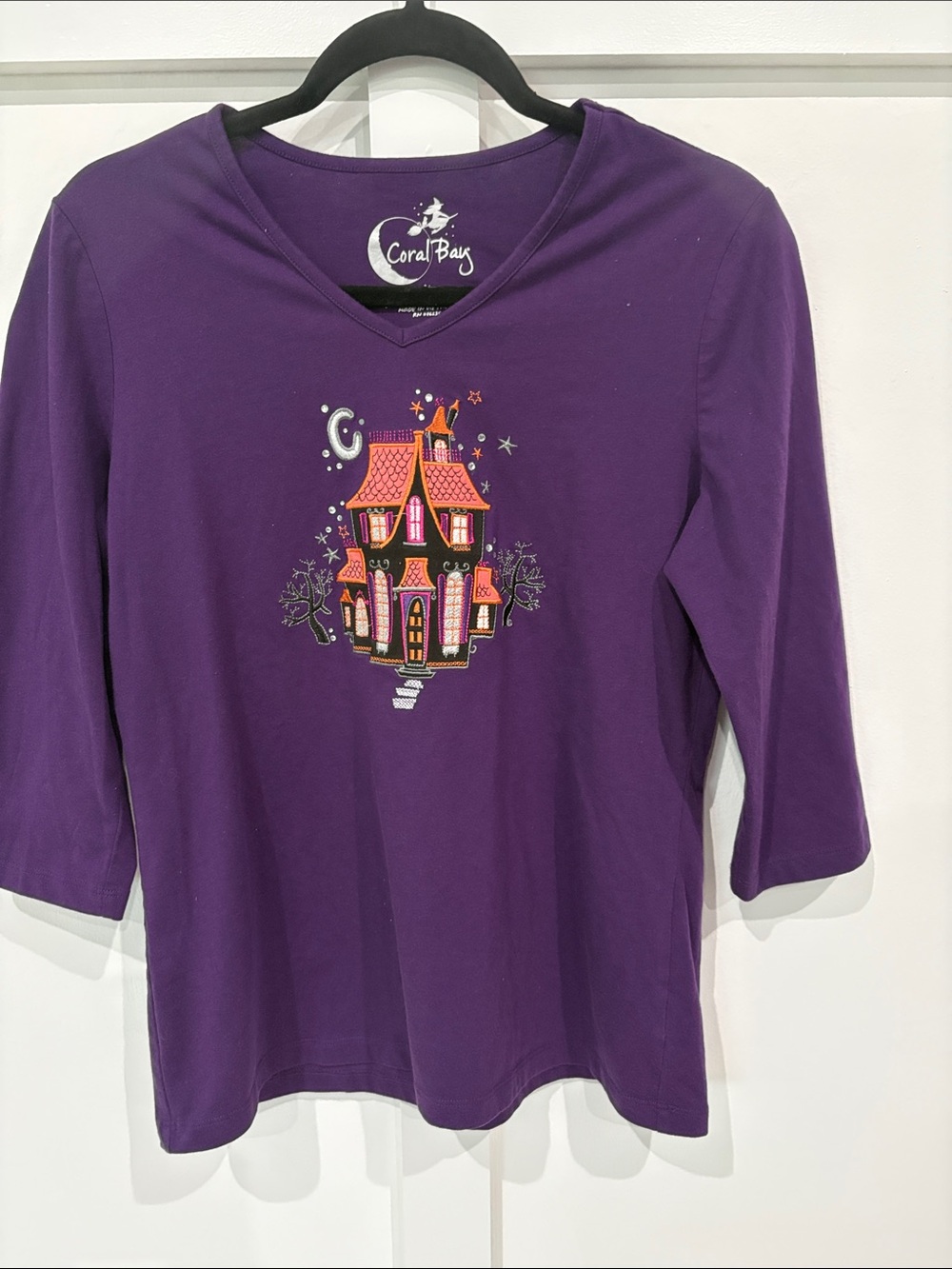Coral Bay Purple Haunted House Tee